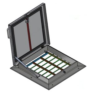 B1 Opbouwluik met verdekte scharnieren - Aluminium