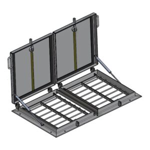 TB Tweedelig Tiburon opbouwluik - RVS