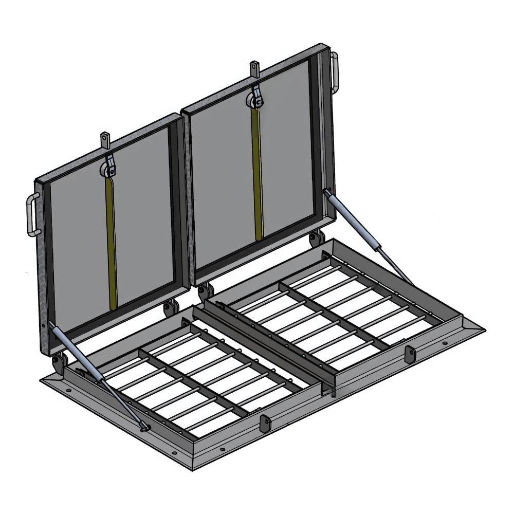 TB Tweedelig Tiburon opbouwluik - RVS