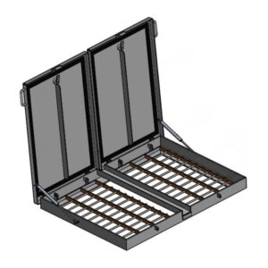 C2 Tweedelig antidiefstal opbouwluik - Aluminium